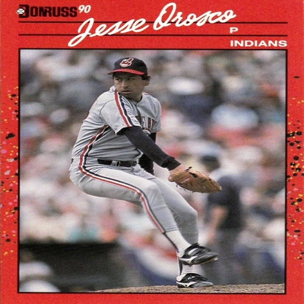 Jesse Orosco (Cleveland) 1989 Leaf Donruss '90 MLB Series Card - Card Number 154